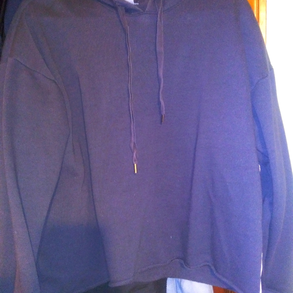 Oversized crop hooded sweatshirt from Aerie